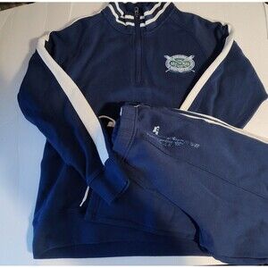Vintage Ralph Lauren 1/4 Zip Pullover Tracksuit 2 Piece Sweatsuit Preppy Boating